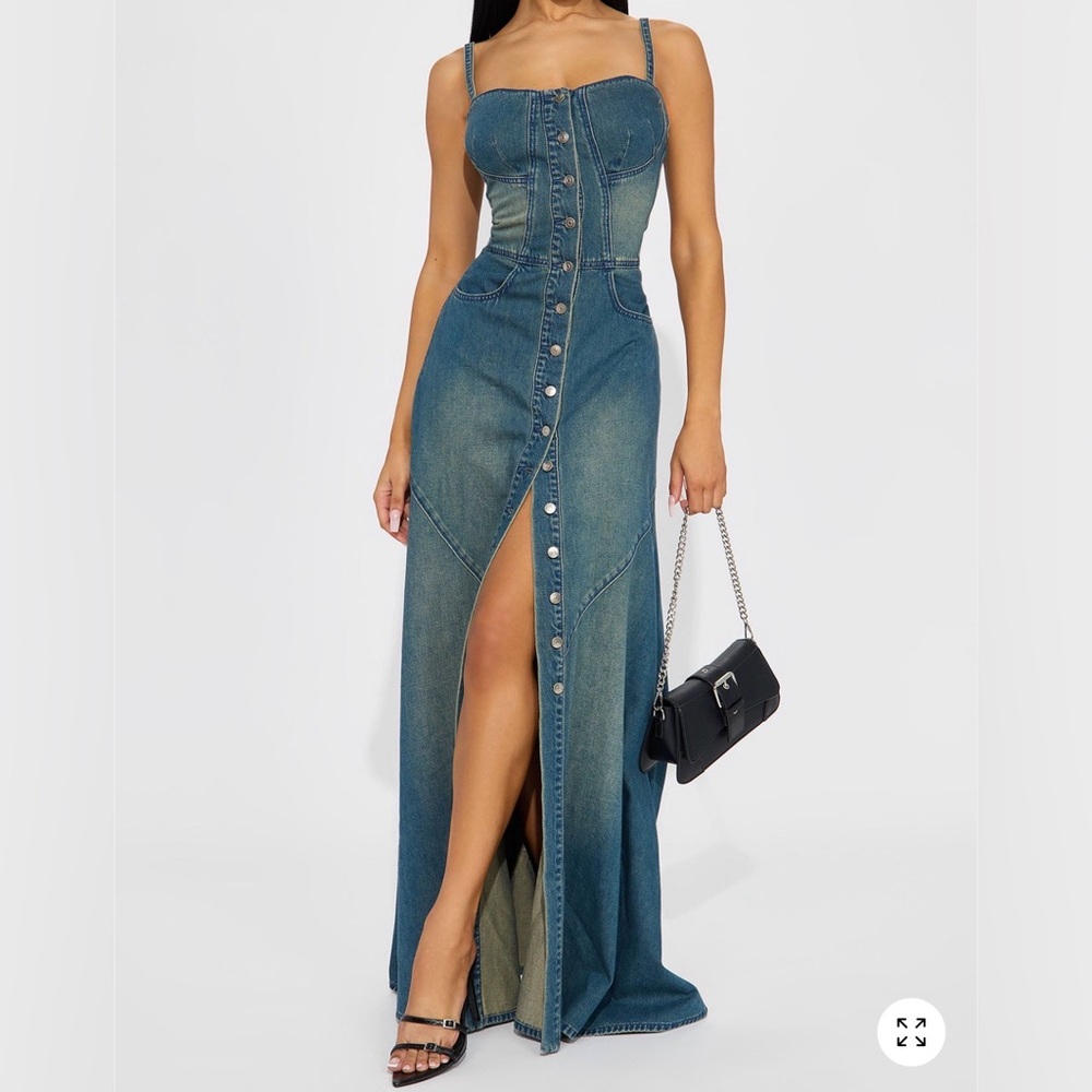 Fashion Nova Blue Denim Dress